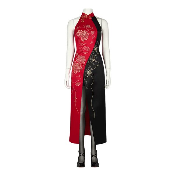 Resident Evil Ada Wong Cosplay Kostuum Cheongsam Set voor Dames