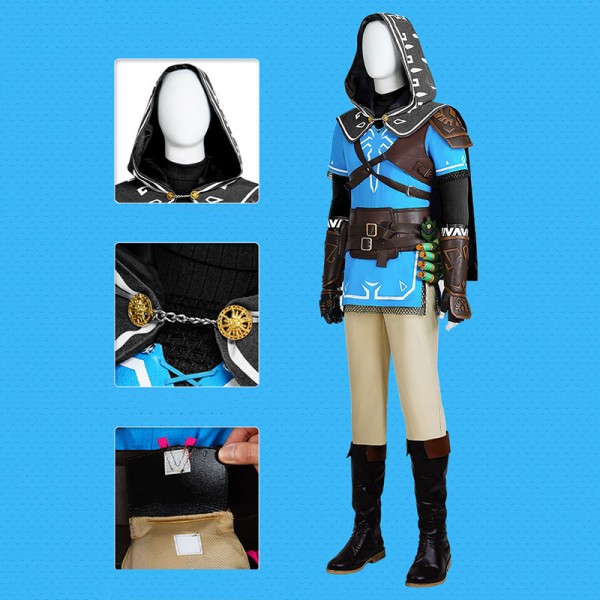 The Legend of Zelda Luxe Link Cosplay Kostuum Outfit Set voor Volwassenen