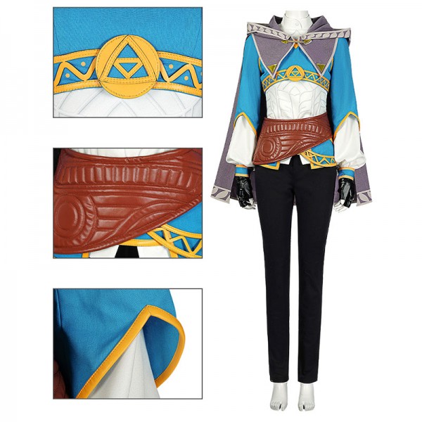 The Legend of Zelda Luxe Zelda Cosplay Kostuum Outfit Set voor Volwassenen