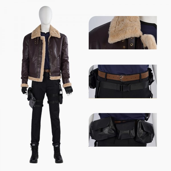 Resident Evil 4 Luxe Leon S. Kennedy Cosplay Kostuum Outfit Set voor Volwassenen