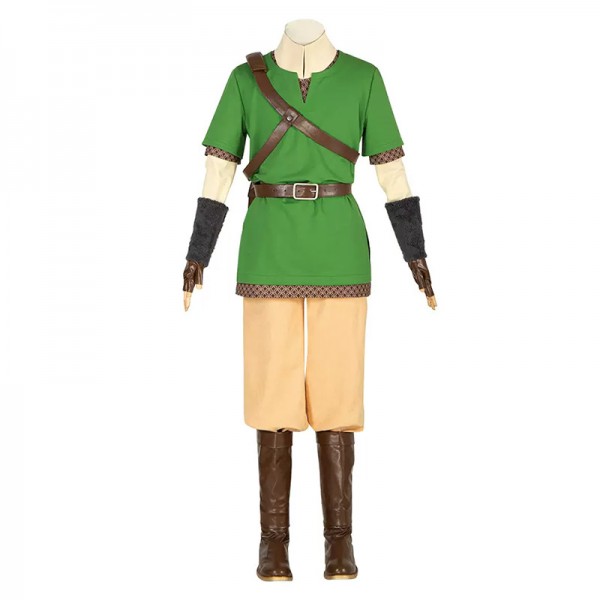 Zelda: Skyward Sword Luxe Link Cosplay Kostuum Outfit Set voor Volwassenen