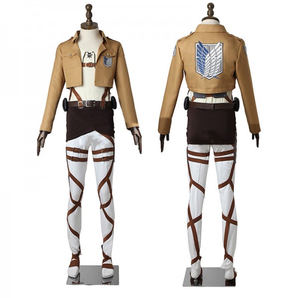 Attack on Titan Levi Acherman Cosplay Kostuum Outfit Set voor Volwassenen