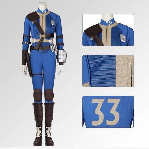 Fallout Luxe Lucy MacLean Cosplay Kostuum Outfit Set voor Volwassenen